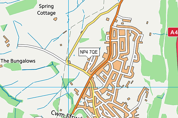 NP4 7QE map - OS VectorMap District (Ordnance Survey)
