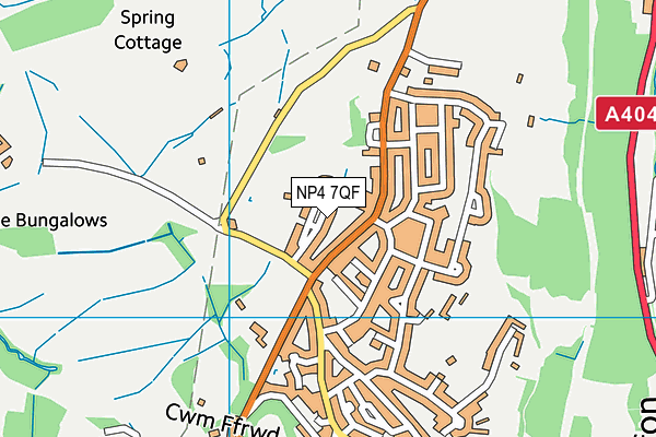 NP4 7QF map - OS VectorMap District (Ordnance Survey)