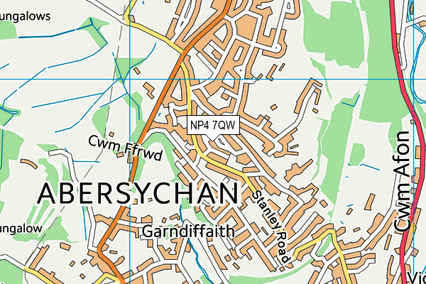 NP4 7QW map - OS VectorMap District (Ordnance Survey)