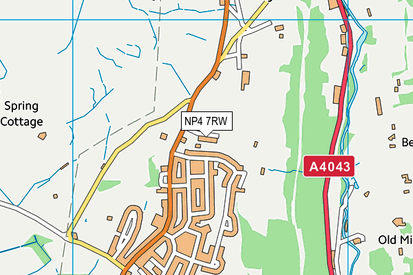 NP4 7RW map - OS VectorMap District (Ordnance Survey)