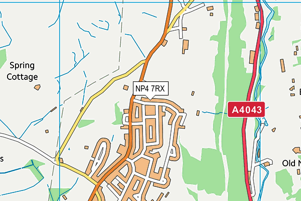 NP4 7RX map - OS VectorMap District (Ordnance Survey)