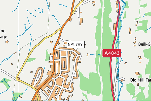 NP4 7RY map - OS VectorMap District (Ordnance Survey)