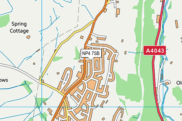 NP4 7SB map - OS VectorMap District (Ordnance Survey)