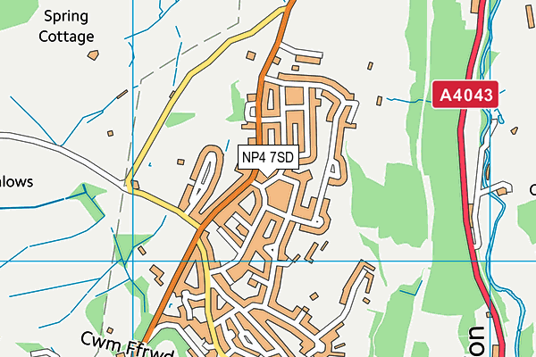 NP4 7SD map - OS VectorMap District (Ordnance Survey)