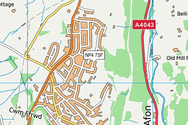 NP4 7SF map - OS VectorMap District (Ordnance Survey)