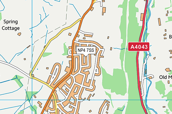 NP4 7SS map - OS VectorMap District (Ordnance Survey)