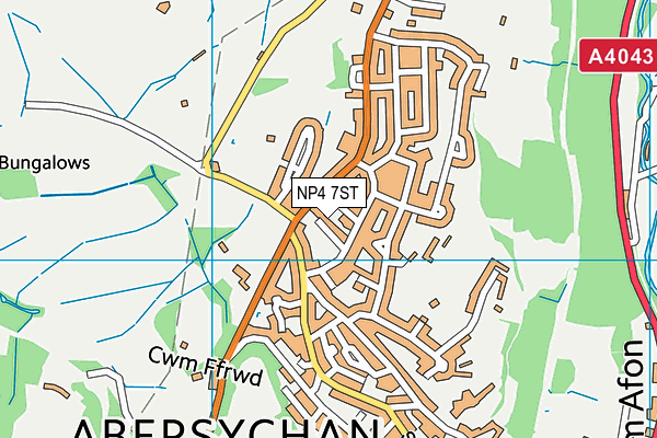 NP4 7ST map - OS VectorMap District (Ordnance Survey)