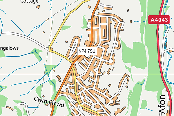 NP4 7SU map - OS VectorMap District (Ordnance Survey)