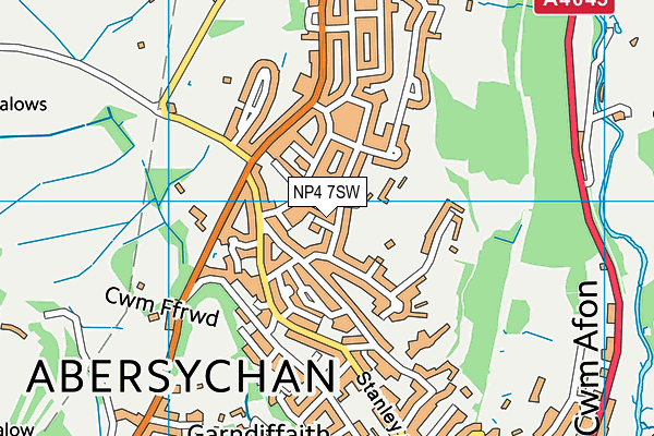 NP4 7SW map - OS VectorMap District (Ordnance Survey)