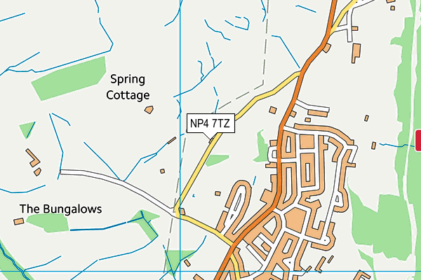 NP4 7TZ map - OS VectorMap District (Ordnance Survey)