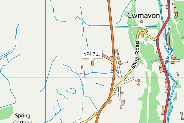 NP4 7UJ map - OS VectorMap District (Ordnance Survey)
