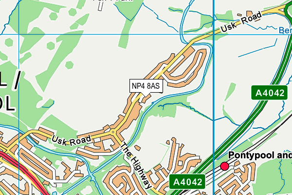 NP4 8AS map - OS VectorMap District (Ordnance Survey)