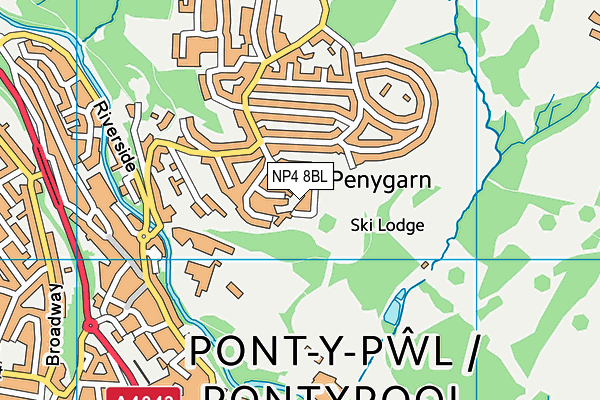 NP4 8BL map - OS VectorMap District (Ordnance Survey)