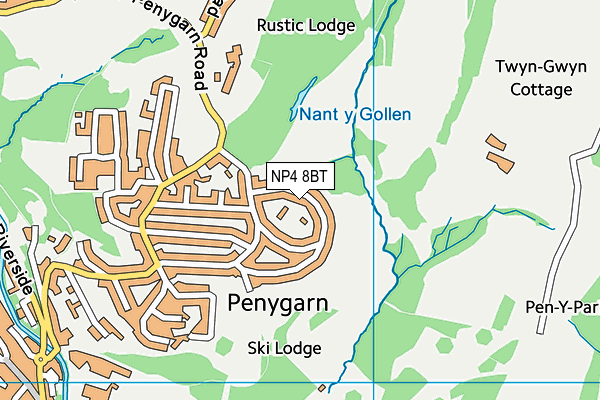 NP4 8BT map - OS VectorMap District (Ordnance Survey)