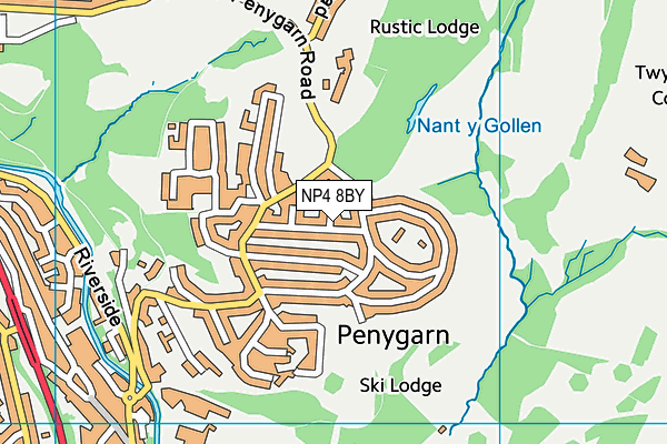 NP4 8BY map - OS VectorMap District (Ordnance Survey)