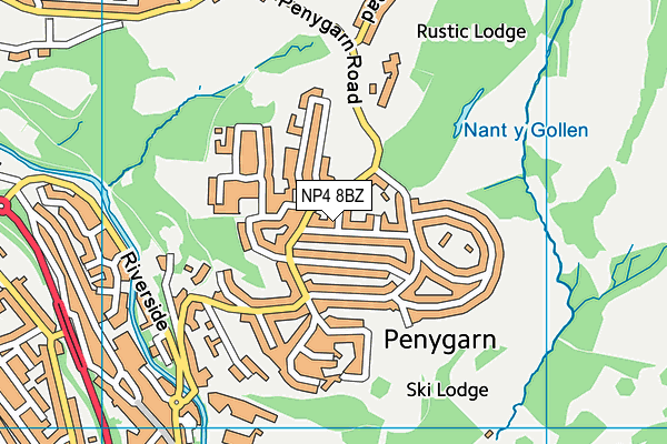NP4 8BZ map - OS VectorMap District (Ordnance Survey)