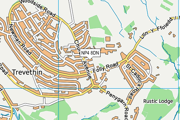 NP4 8DN map - OS VectorMap District (Ordnance Survey)