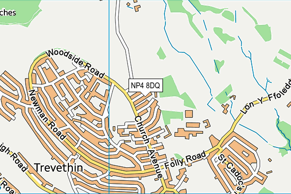 NP4 8DQ map - OS VectorMap District (Ordnance Survey)