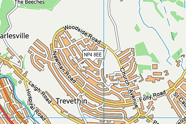 NP4 8EE map - OS VectorMap District (Ordnance Survey)