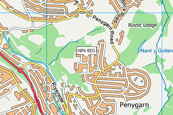 NP4 8EG map - OS VectorMap District (Ordnance Survey)