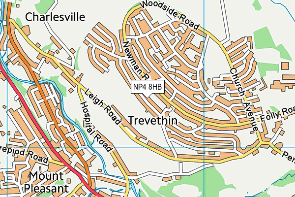 NP4 8HB map - OS VectorMap District (Ordnance Survey)