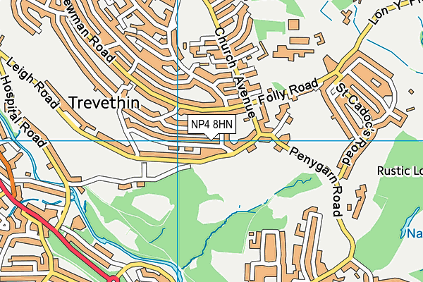 NP4 8HN map - OS VectorMap District (Ordnance Survey)