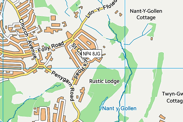 NP4 8JG map - OS VectorMap District (Ordnance Survey)