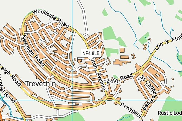 NP4 8LB map - OS VectorMap District (Ordnance Survey)