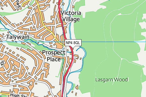 NP4 8QL map - OS VectorMap District (Ordnance Survey)