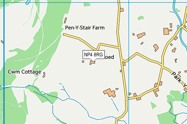 NP4 8RG map - OS VectorMap District (Ordnance Survey)