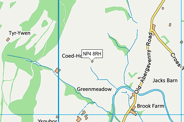 NP4 8RH map - OS VectorMap District (Ordnance Survey)