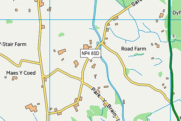 NP4 8SD map - OS VectorMap District (Ordnance Survey)