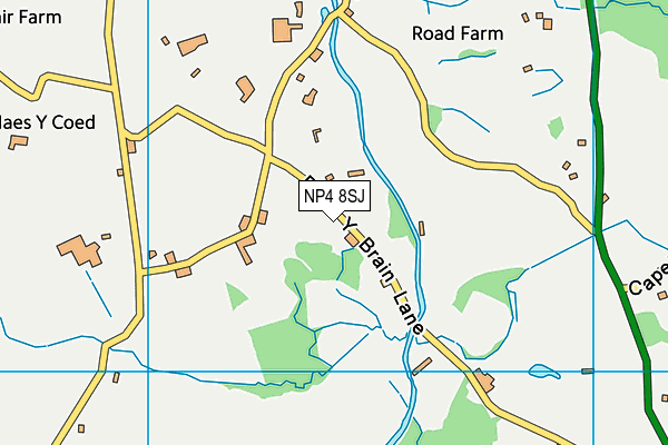 NP4 8SJ map - OS VectorMap District (Ordnance Survey)