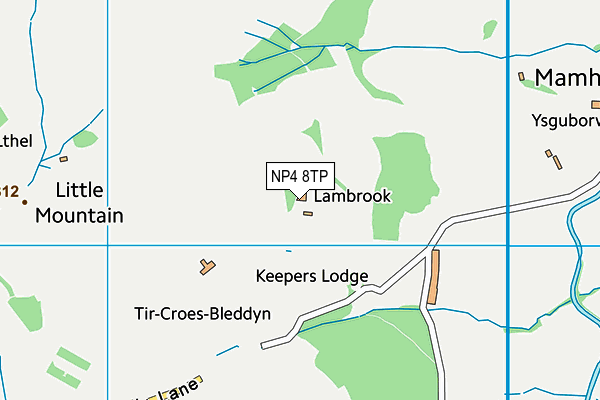 NP4 8TP map - OS VectorMap District (Ordnance Survey)