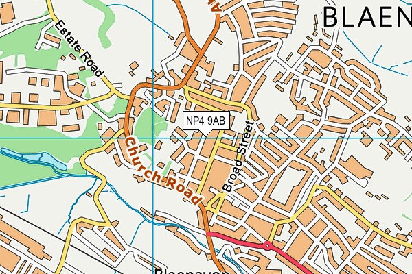 NP4 9AB map - OS VectorMap District (Ordnance Survey)