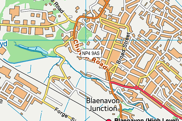 NP4 9AS map - OS VectorMap District (Ordnance Survey)