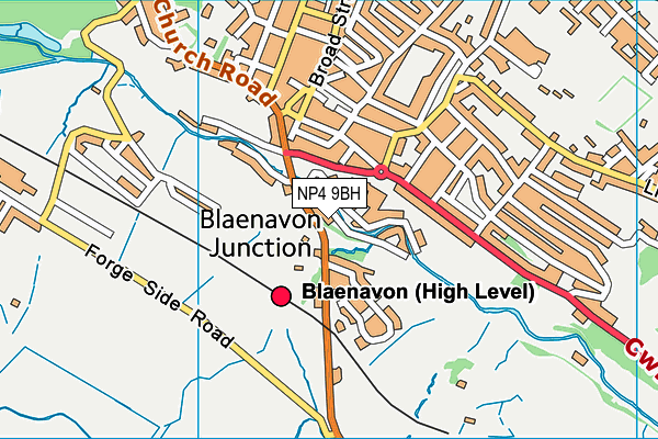 NP4 9BH map - OS VectorMap District (Ordnance Survey)