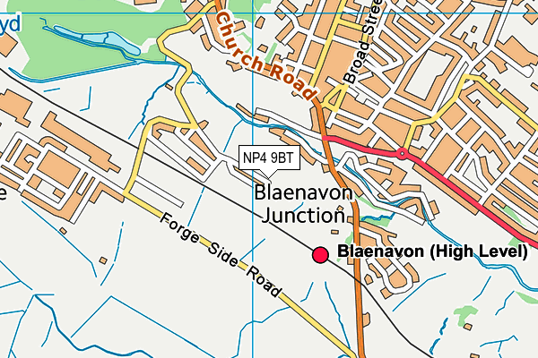 NP4 9BT map - OS VectorMap District (Ordnance Survey)