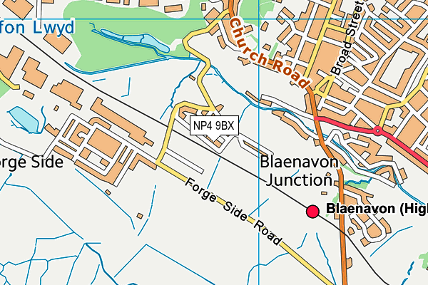 NP4 9BX map - OS VectorMap District (Ordnance Survey)