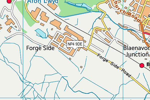 NP4 9DE map - OS VectorMap District (Ordnance Survey)