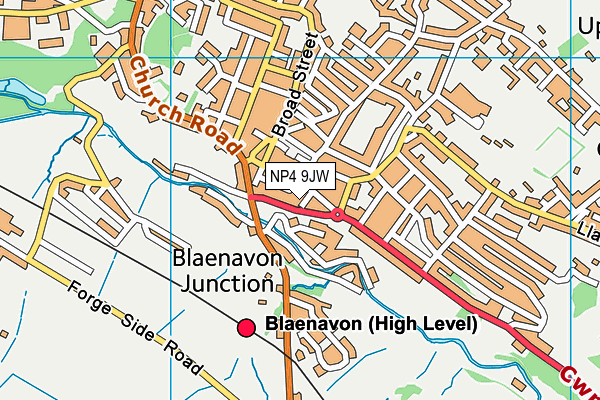 NP4 9JW map - OS VectorMap District (Ordnance Survey)