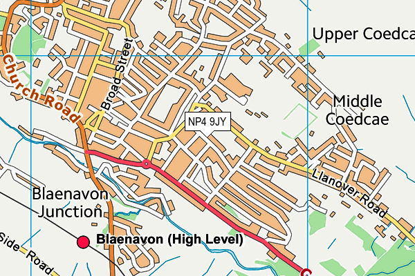 NP4 9JY map - OS VectorMap District (Ordnance Survey)