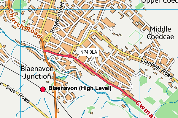 NP4 9LA map - OS VectorMap District (Ordnance Survey)