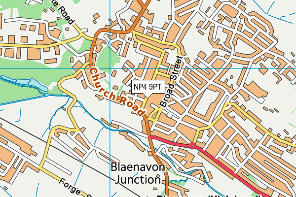 NP4 9PT map - OS VectorMap District (Ordnance Survey)