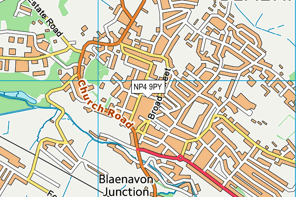 NP4 9PY map - OS VectorMap District (Ordnance Survey)