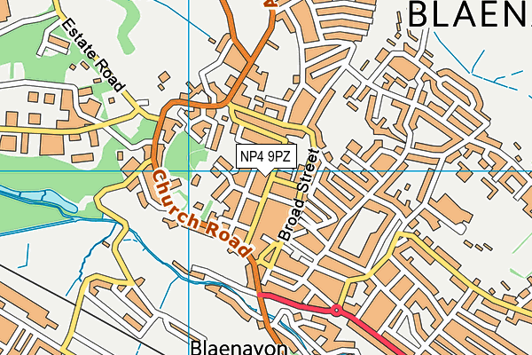 NP4 9PZ map - OS VectorMap District (Ordnance Survey)