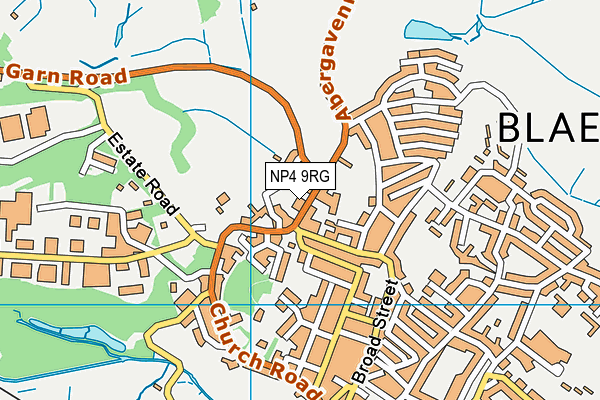NP4 9RG map - OS VectorMap District (Ordnance Survey)