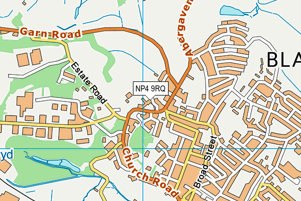 NP4 9RQ map - OS VectorMap District (Ordnance Survey)