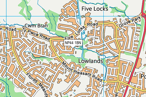 NP44 1BN map - OS VectorMap District (Ordnance Survey)