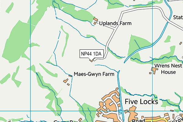 NP44 1DA map - OS VectorMap District (Ordnance Survey)
